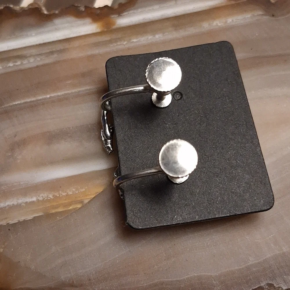 Vintage Silver Elf Figurine Earrings